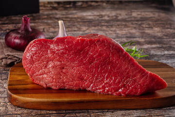 Raw red beef meat fillet