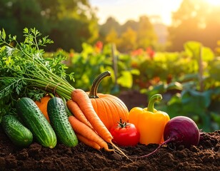 Vibrant Autumn Harvest Bounty