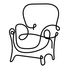 Minimalist Chair Continuous Line