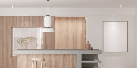 Minimalist Modern Kitchen Interior with Natural Light