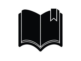 bookmark vector icon in bold style on black color and white background.