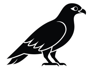 buzzard vector icon in bold style on black color and white background.