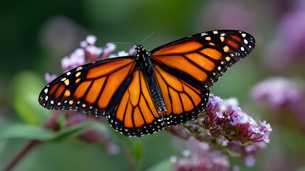 Fototapeta premium A monarch butterfly on its migratory route (1)