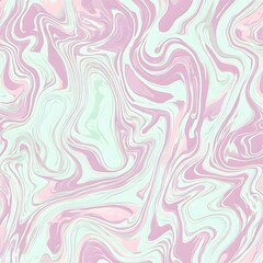 Abstract Pastel Pink Green Swirl Marble Texture Background