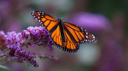 Fototapeta premium A monarch butterfly on its migratory route (3)