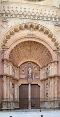 Obraz premium Historical Cathedral in the Old Town of Palma, the Capital of Mallorca