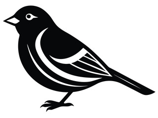 finch vector icon in bold style on black color and white background.