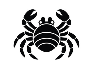 hermit crab vector icon in bold style on black color and white background.
