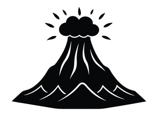 lava vector icon in bold style on black color and white background.