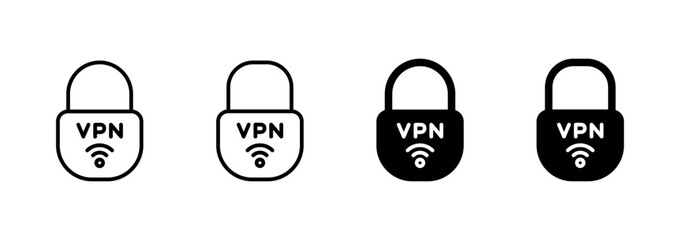 Vpn icon vector. Private network sign and symbol. virtual private network icon.