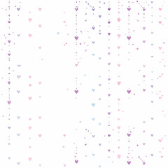 淡いパステルカラーのハートが舞う、優しくロマンチックなベクター背景