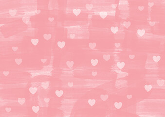 Pink background with hearts. Valentines Day background with hearts. Wedding background. Birthday background.