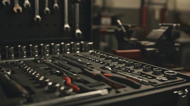 Organized mechanic tools box