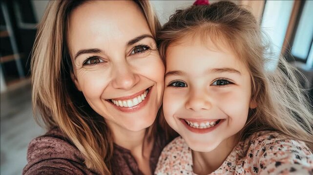 Mother and daughter selfie