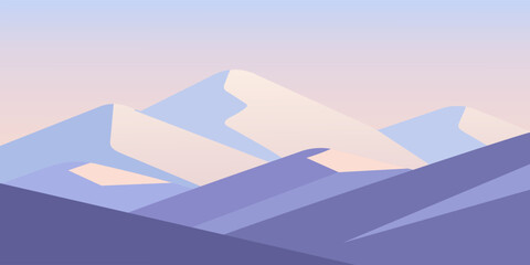 mountain landscape vector illustration