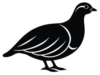 partridge vector icon in bold style on black color and white background.