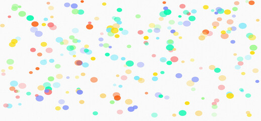 Colorful confetti dots isolated on white background