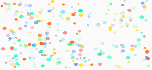 Colorful confetti dots isolated on white background