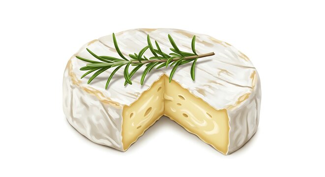 Camembert cheese with rosemary