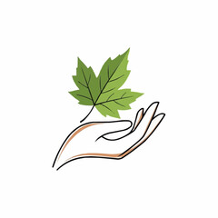 hand holding leaf