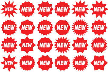 New Tag and Special Offer Badge Vector Set – Flat Icons, Labels, Stickers for Apps, Websites, Promotions and New Arrivals