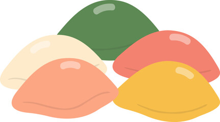 Traditional rice cake songpyeon vector illustration for Chuseok, Lunar New Year, and holidays