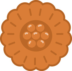 Traditional Korean Yakgwa Honey Cookie Illustration