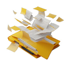 Flying Documents and Files Icon Vector &ndash; For Office, Data Management & Information Overload

