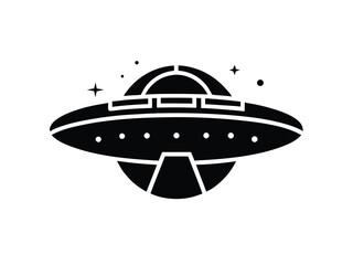 space station vector icon in bold style on black color and white background.