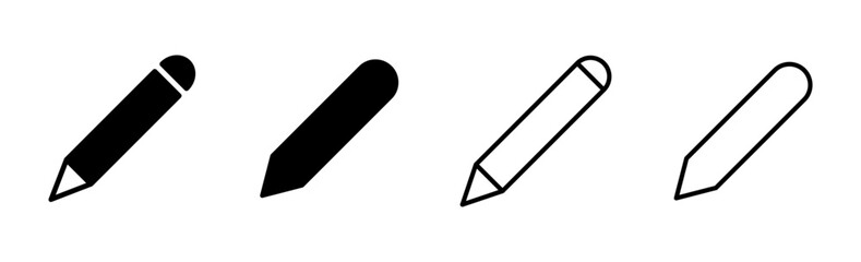 Pencil icon set. pen symbol. edit icon vector