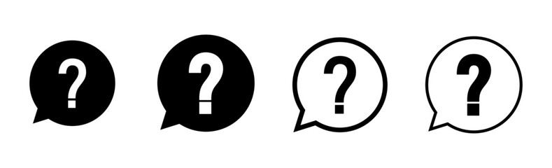 Question icon set. question mark icon vector.