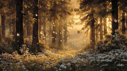 Enchanting forest landscape nature gigapixel quality serene environment tranquil viewpoint magical experience