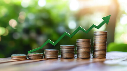 Investment growth stacked coins analysis financial environment strategic planning macro perspective