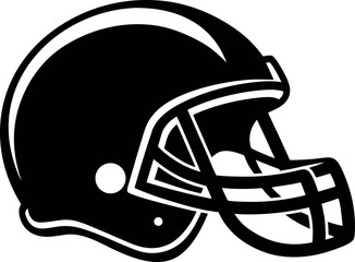 Football helmet clip art, American sport icon, player safety equipment vector