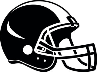 Fototapeta premium Football helmet silhouette clip art, Gridiron sport protection headgear vector