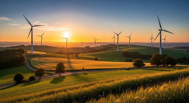 Sunrise Wind Farm Landscape.