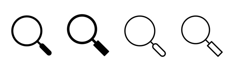 Search icon set. search magnifying glass icon