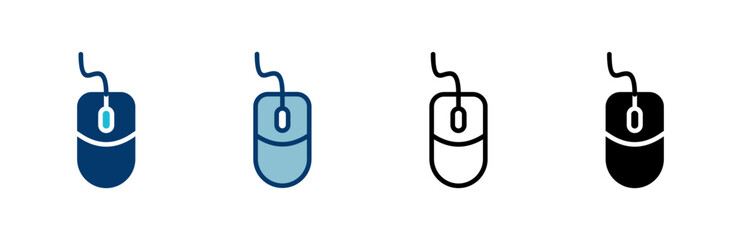 Computer Mouse Icon vector isolated on white background. Computer mouse vector icon