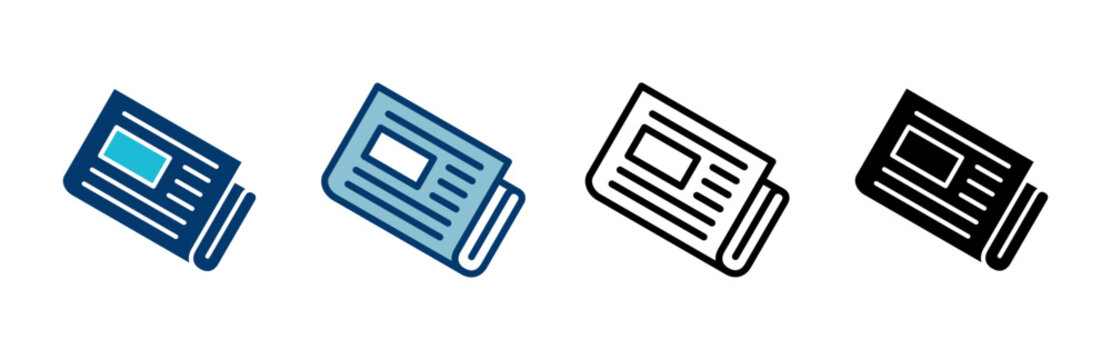 Newspaper icon vector isolated on white background. news paper icon vector