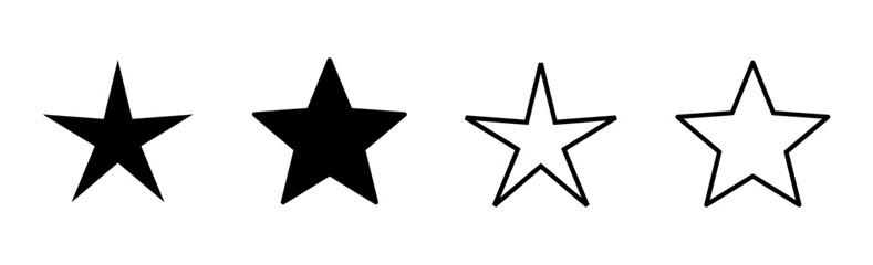 Star Icon set. rating icon vector. favourite star icon