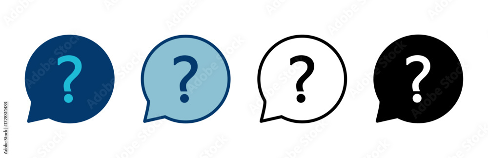 Poster question icon vector isolated on white background. question mark sign. help icon. faq