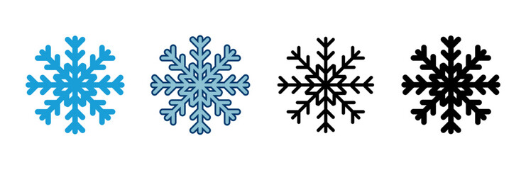 Snowflake icon vector isolated on white background. snow icon vector. Symbol of winter, frozen