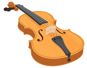 Vibrant Illustration of a Classical Violin