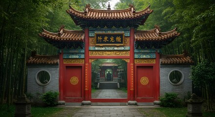 Fototapeta premium Traditional asian gate entrance