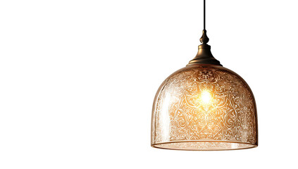 Ornate glass pendant lamp