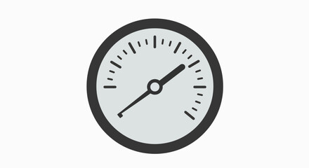 Precision Gauge Icon: Measuring Performance, Speed, and System Status