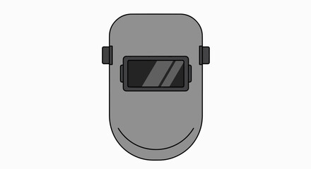Obraz premium Modern Industrial Welding Helmet Icon – Essential Safety Gear for Metalwork & Construction
