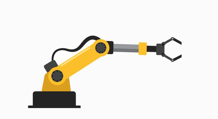 Modern Industrial Robotic Arm with Gripper: Symbol of Automated Manufacturing