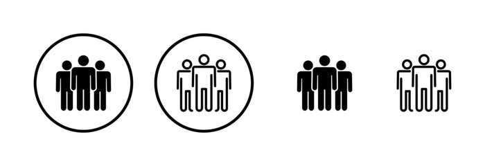 people icon logo design. person sign and symbol. User Icon vector
