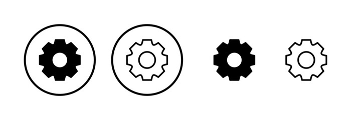 Setting icon logo design. Cog sign and symbol. Gear Sign